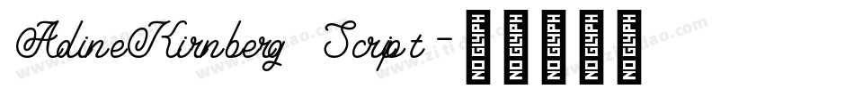 AdineKirnberg Script字体转换